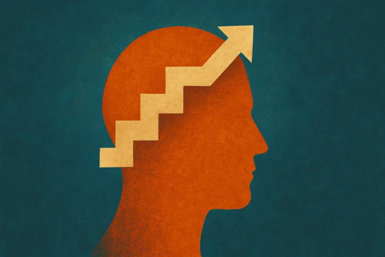 Stair-step brain graphic for career development prompt hub.