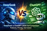 DeepSeek vs ChatGPT 2026 comparison showing AI features, pricing differences, and use case analysis
