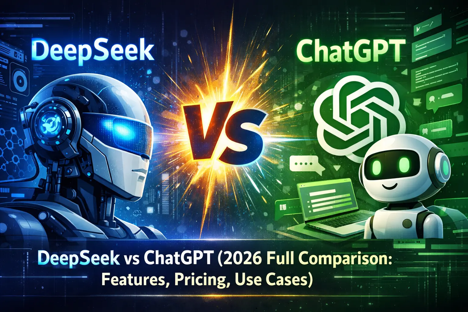 DeepSeek vs ChatGPT (2026): Full Comparison of Features, Pricing & Real-World Use Cases